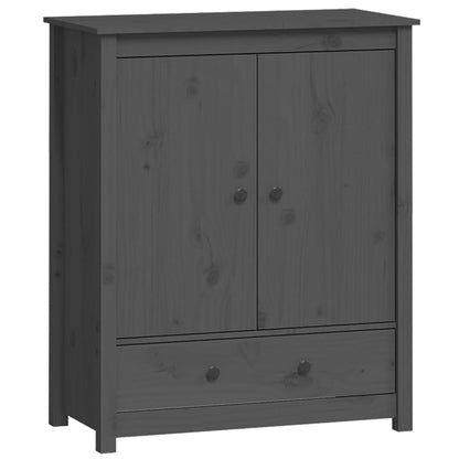Hoge Kast 83X41,5X100 Cm Massief Grenenhout Grijs