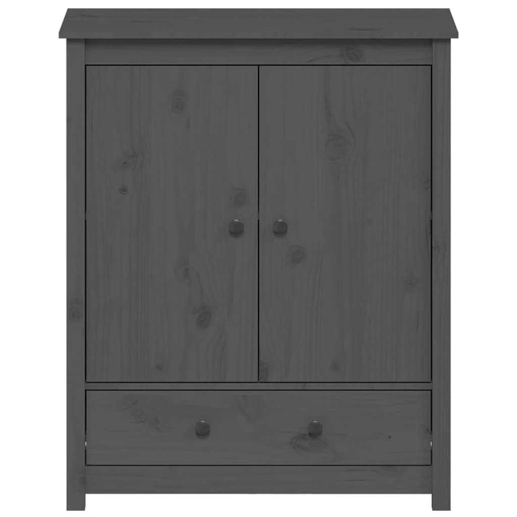 Hoge Kast 83X41,5X100 Cm Massief Grenenhout Grijs