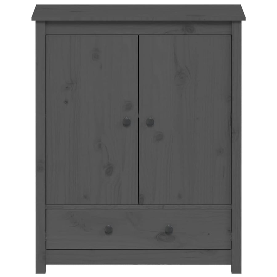Hoge Kast 83X41,5X100 Cm Massief Grenenhout Grijs