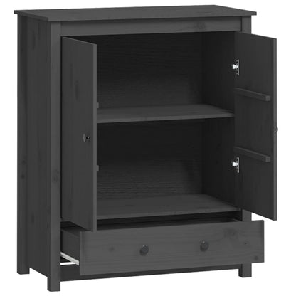 Hoge Kast 83X41,5X100 Cm Massief Grenenhout Grijs