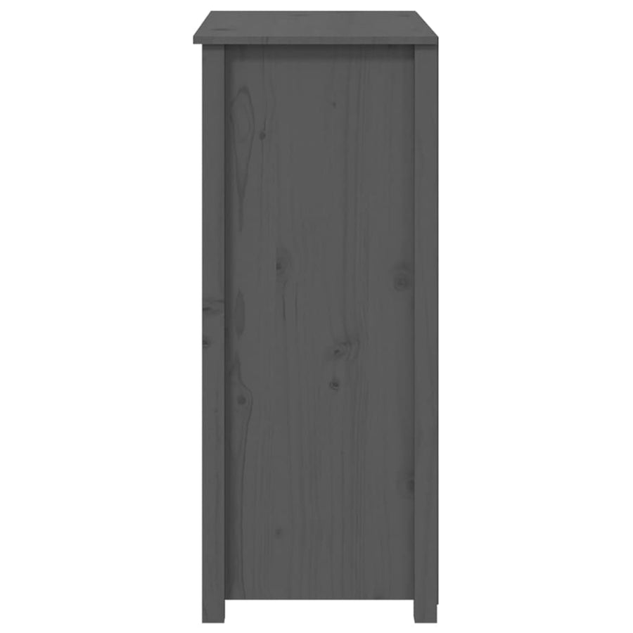 Hoge Kast 83X41,5X100 Cm Massief Grenenhout Grijs
