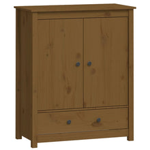 Hoge Kast 83X41,5X100 Cm Massief Grenenhout Honingbruin