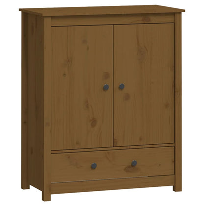 Hoge Kast 83X41,5X100 Cm Massief Grenenhout Honingbruin