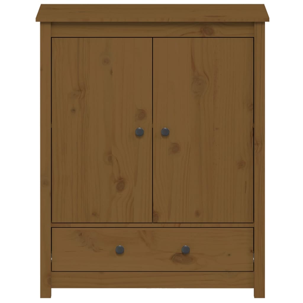 Hoge Kast 83X41,5X100 Cm Massief Grenenhout Honingbruin