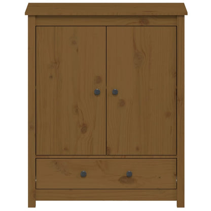 Hoge Kast 83X41,5X100 Cm Massief Grenenhout Honingbruin