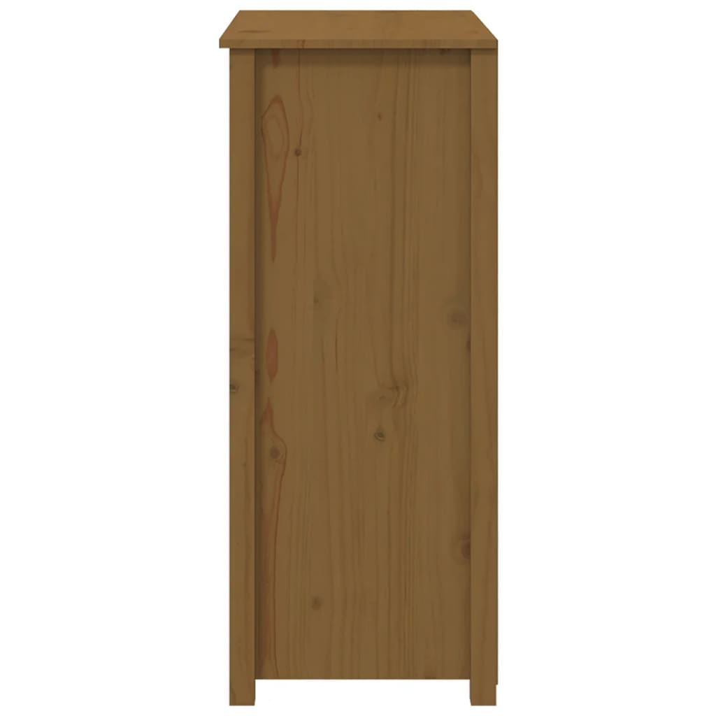 Hoge Kast 83X41,5X100 Cm Massief Grenenhout Honingbruin