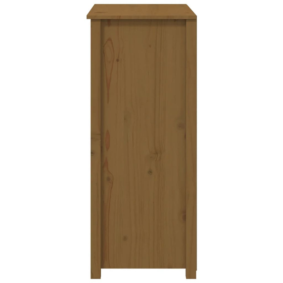 Hoge Kast 83X41,5X100 Cm Massief Grenenhout Honingbruin