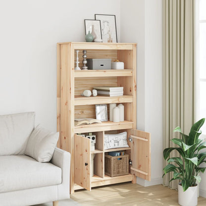 Hoge Kast 80X35X154 Cm Massief Grenenhout Naturel