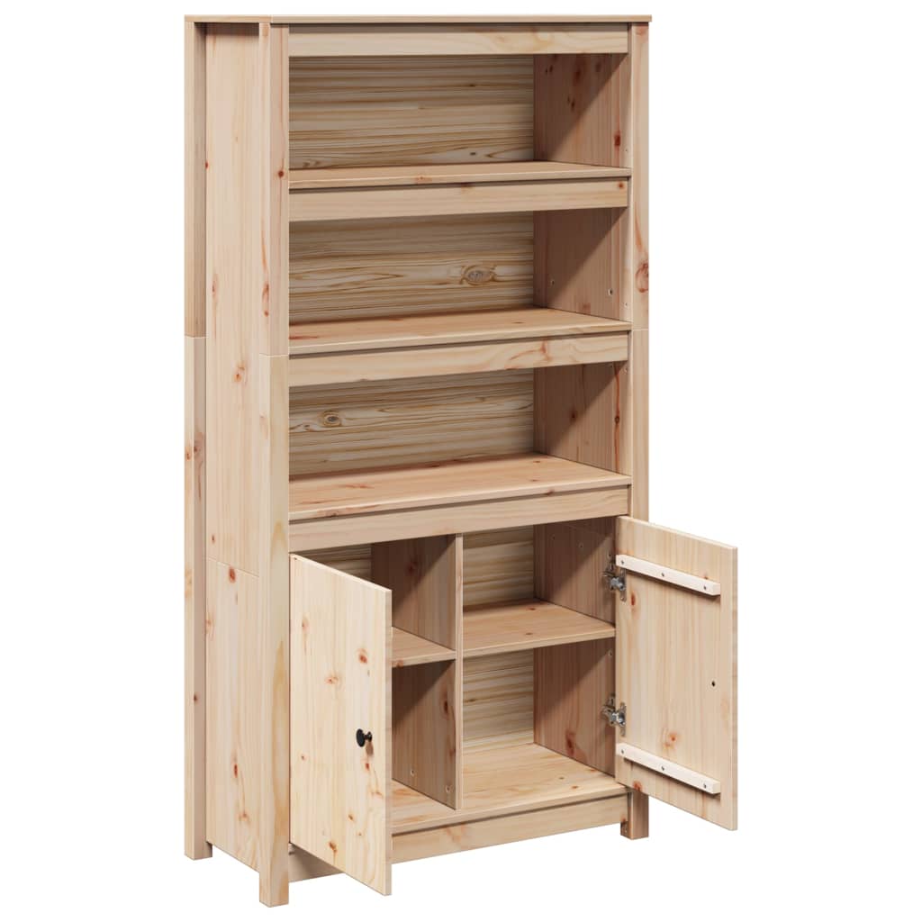Hoge Kast 80X35X154 Cm Massief Grenenhout Naturel