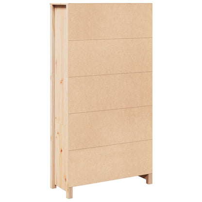 Hoge Kast 80X35X154 Cm Massief Grenenhout Naturel