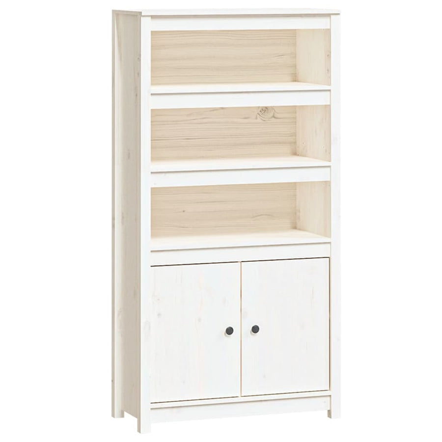 Hoge Kast 80X35X154 Cm Massief Grenenhout Wit