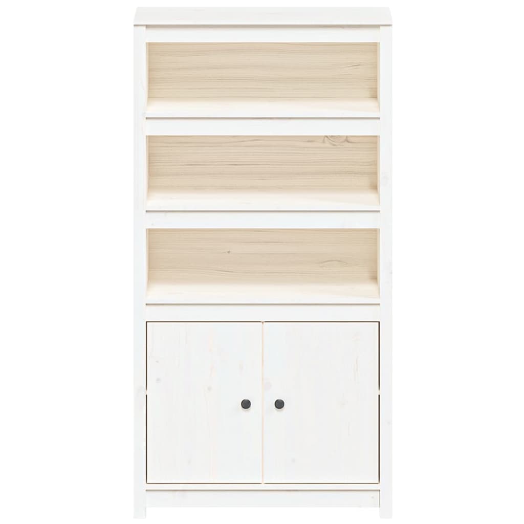 Hoge Kast 80X35X154 Cm Massief Grenenhout Wit