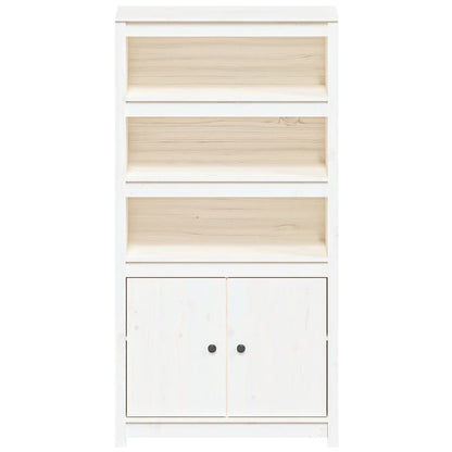 Hoge Kast 80X35X154 Cm Massief Grenenhout Wit