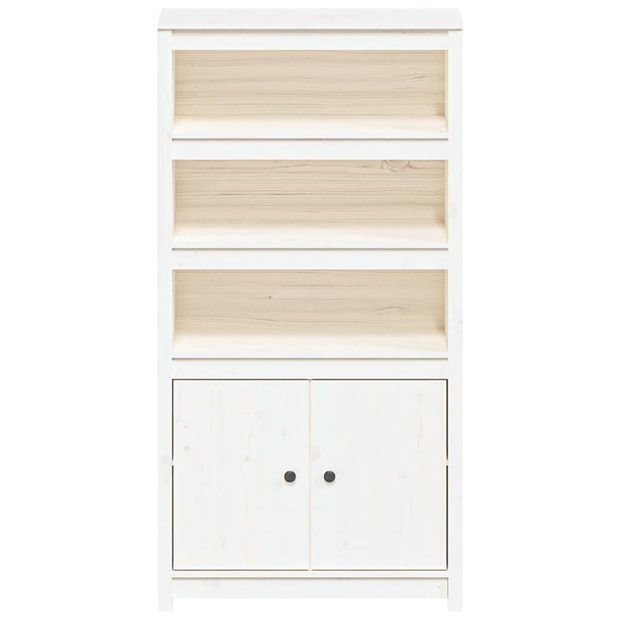 Hoge Kast 80X35X154 Cm Massief Grenenhout Wit
