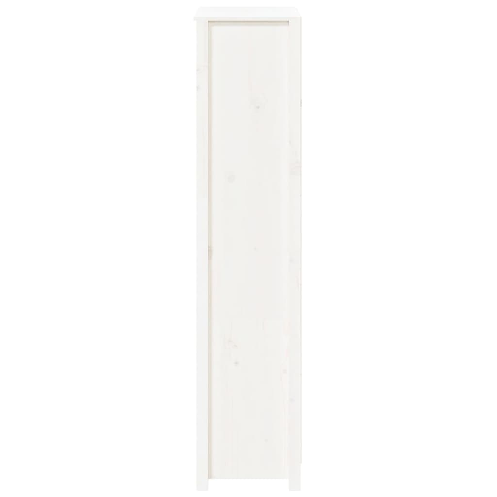 Hoge Kast 80X35X154 Cm Massief Grenenhout Wit