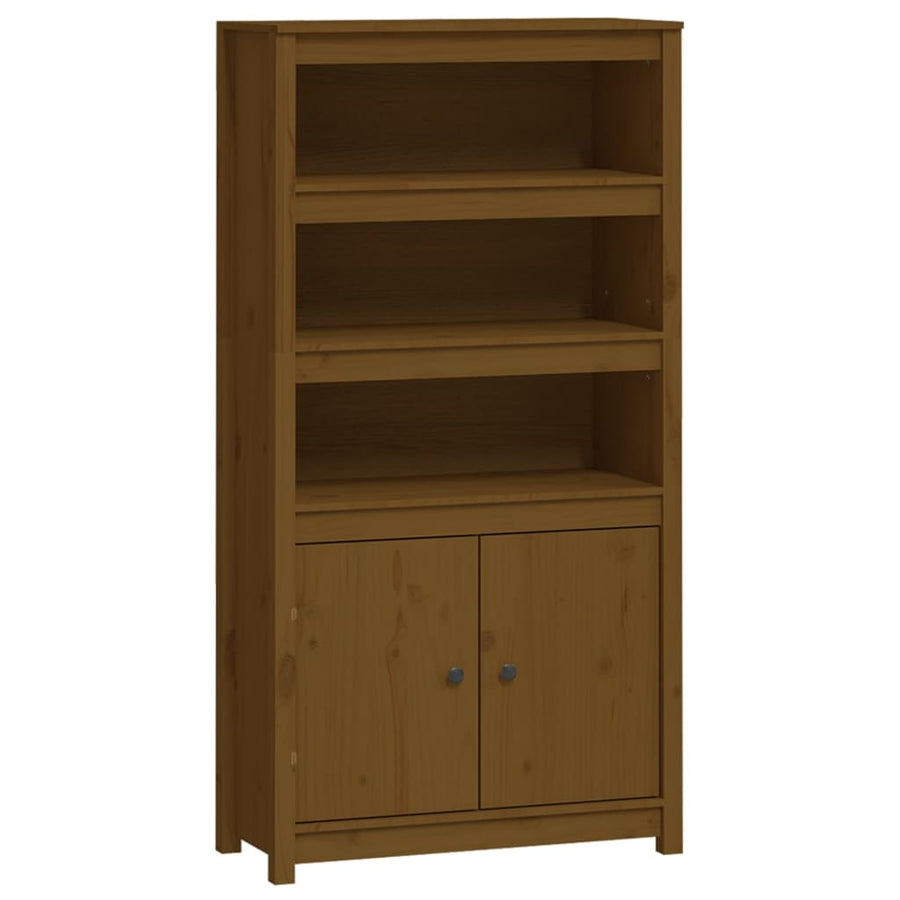 Hoge Kast 80X35X154 Cm Massief Grenenhout Honingbruin