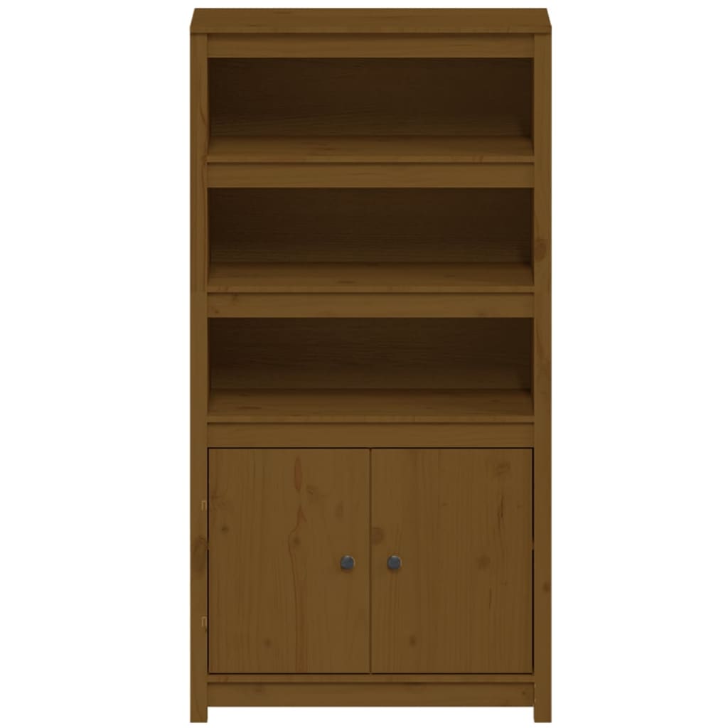 Hoge Kast 80X35X154 Cm Massief Grenenhout Honingbruin