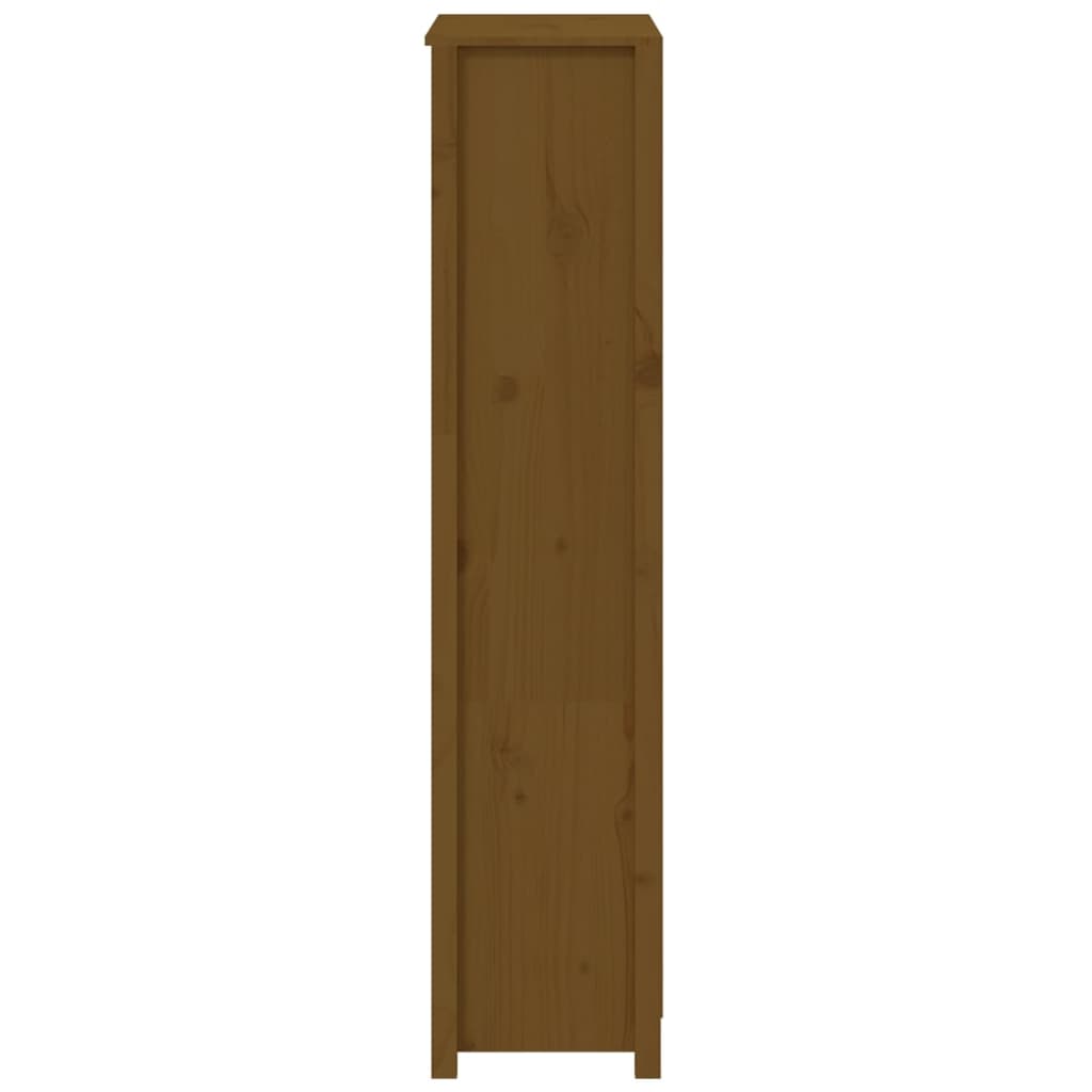 Hoge Kast 80X35X154 Cm Massief Grenenhout Honingbruin