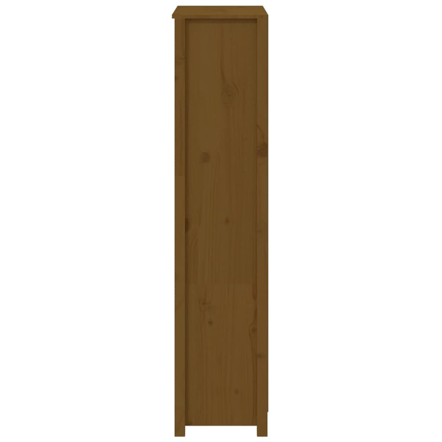 Hoge Kast 80X35X154 Cm Massief Grenenhout Honingbruin