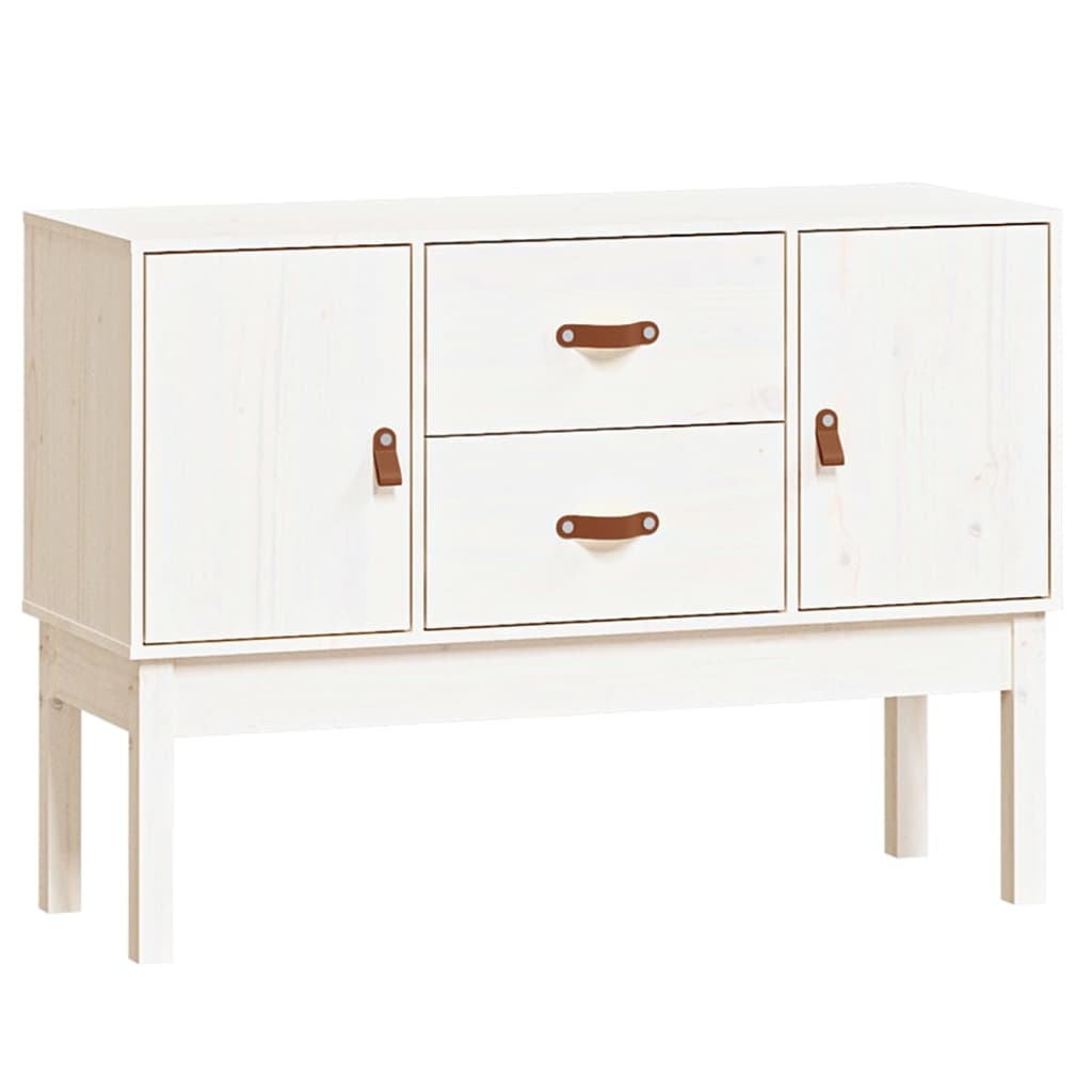 Dressoir 110X40X78 Cm Massief Grenenhout Wit