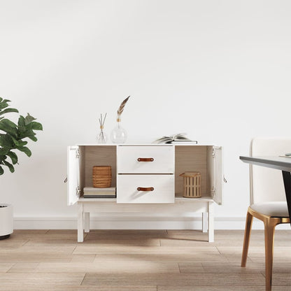 Dressoir 110X40X78 Cm Massief Grenenhout Wit