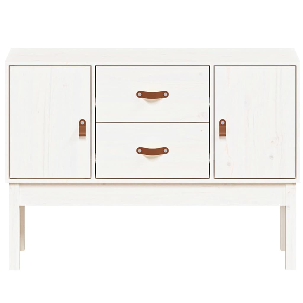 Dressoir 110X40X78 Cm Massief Grenenhout Wit