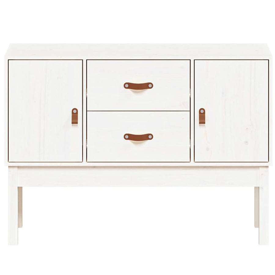 Dressoir 110X40X78 Cm Massief Grenenhout Wit