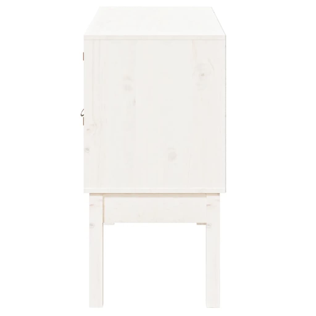 Dressoir 110X40X78 Cm Massief Grenenhout Wit