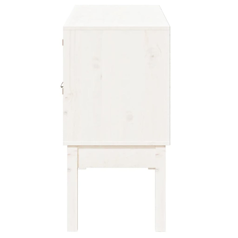Dressoir 110X40X78 Cm Massief Grenenhout Wit