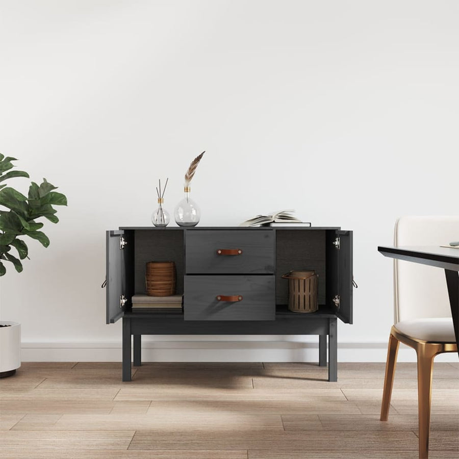 Dressoir 110X40X78 Cm Massief Grenenhout Grijs