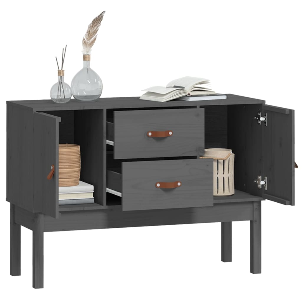 Dressoir 110X40X78 Cm Massief Grenenhout Grijs