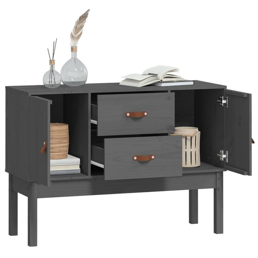 Dressoir 110X40X78 Cm Massief Grenenhout Grijs