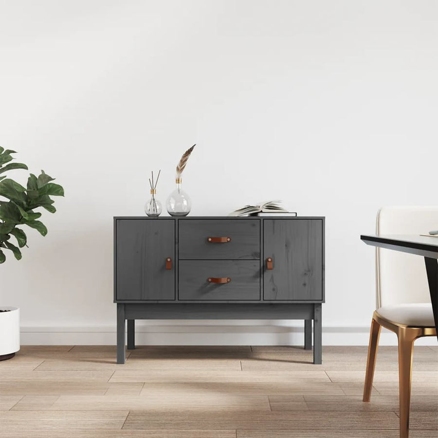 Dressoir 110X40X78 Cm Massief Grenenhout Grijs