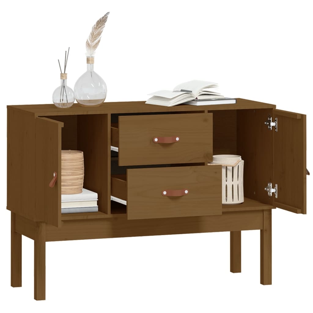 Dressoir 110X40X78 Cm Massief Grenenhout Honingbruin