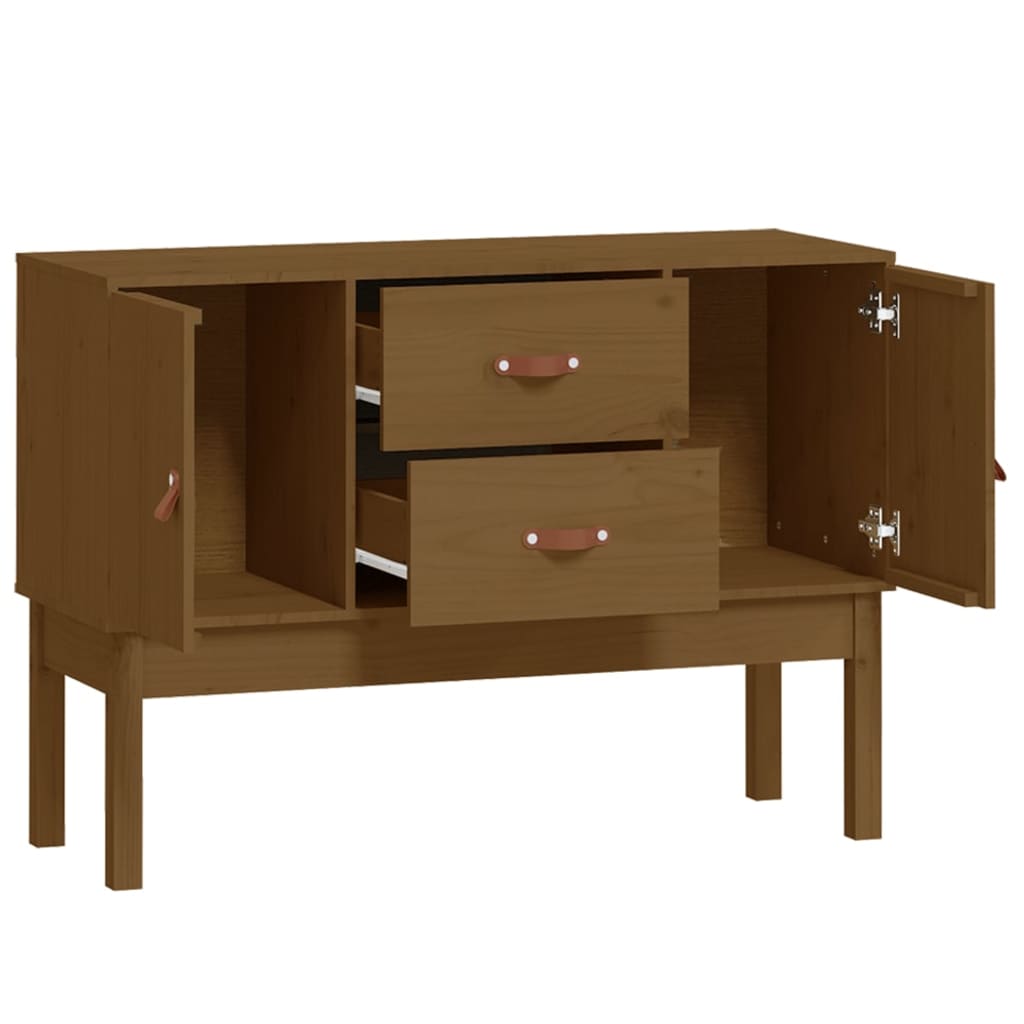 Dressoir 110X40X78 Cm Massief Grenenhout Honingbruin