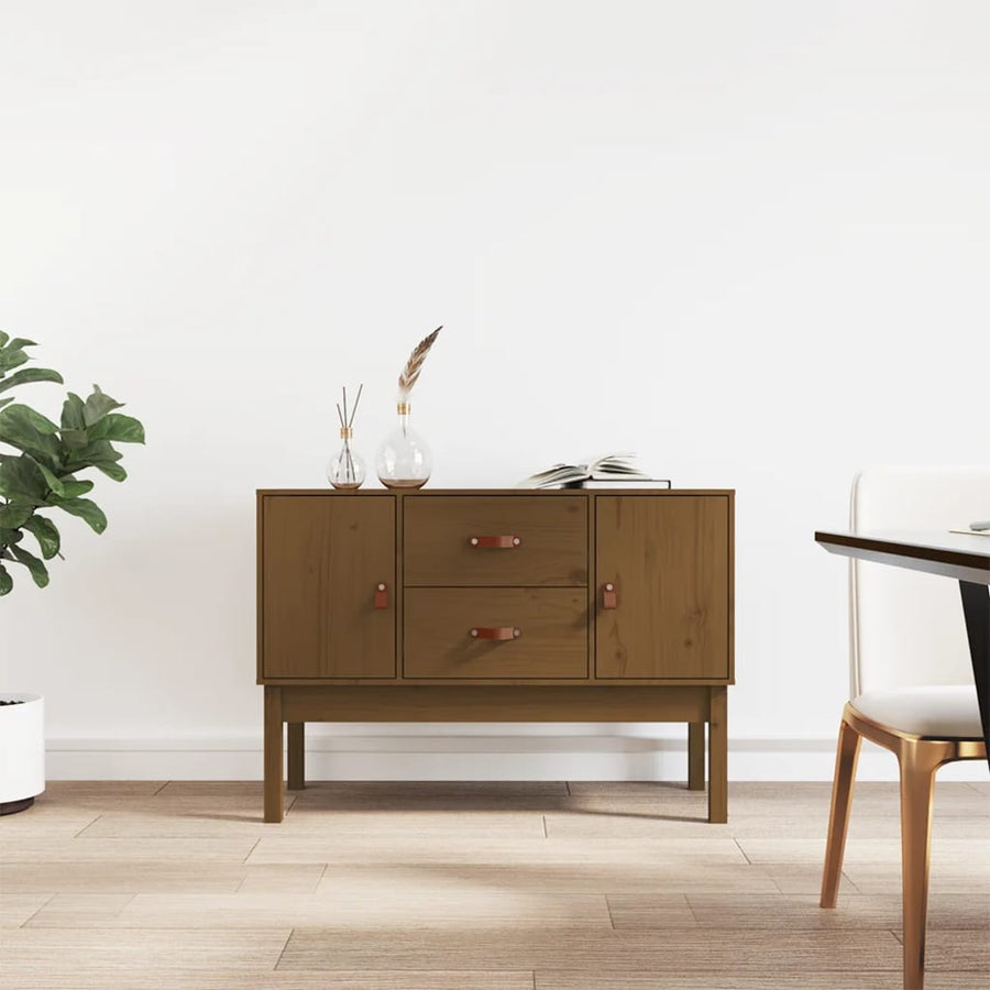 Dressoir 110X40X78 Cm Massief Grenenhout Honingbruin