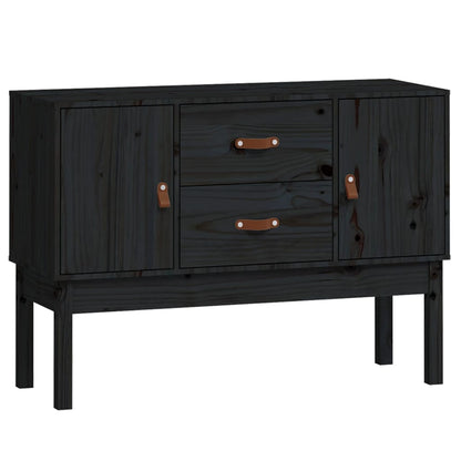 Dressoir 110X40X78 Cm Massief Grenenhout Zwart
