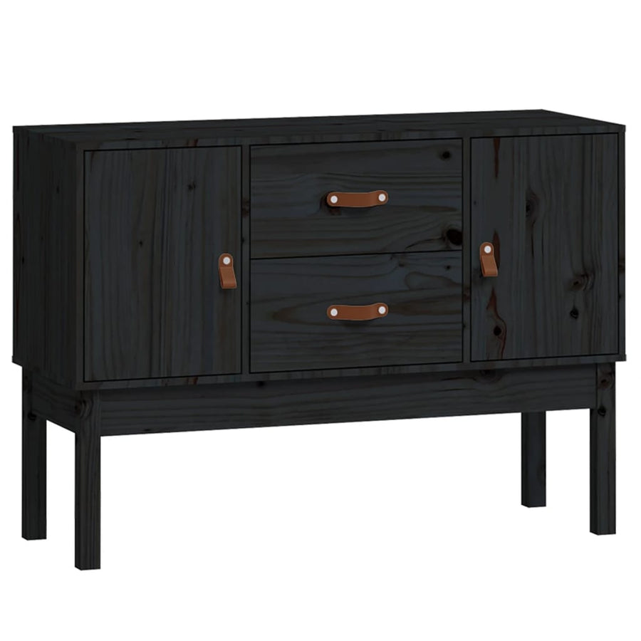 Dressoir 110X40X78 Cm Massief Grenenhout Zwart