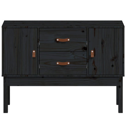 Dressoir 110X40X78 Cm Massief Grenenhout Zwart