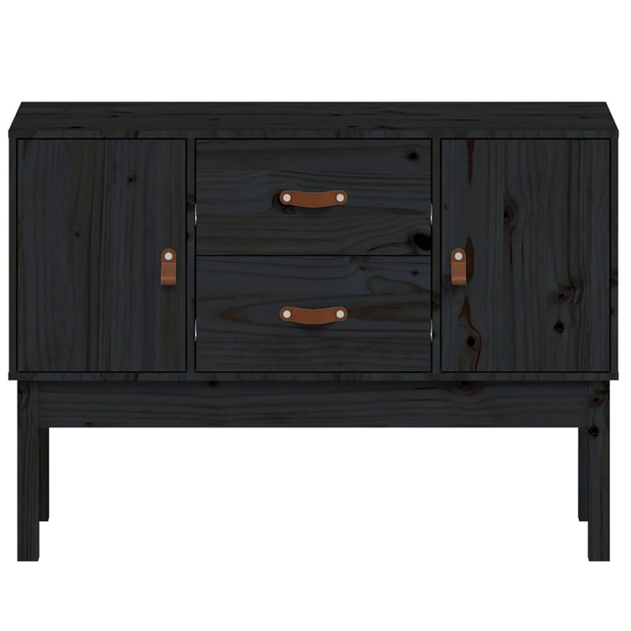 Dressoir 110X40X78 Cm Massief Grenenhout Zwart