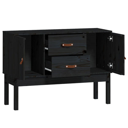 Dressoir 110X40X78 Cm Massief Grenenhout Zwart