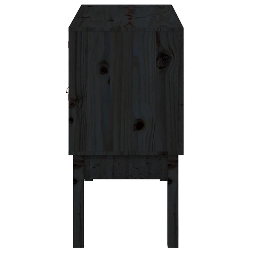 Dressoir 110X40X78 Cm Massief Grenenhout Zwart