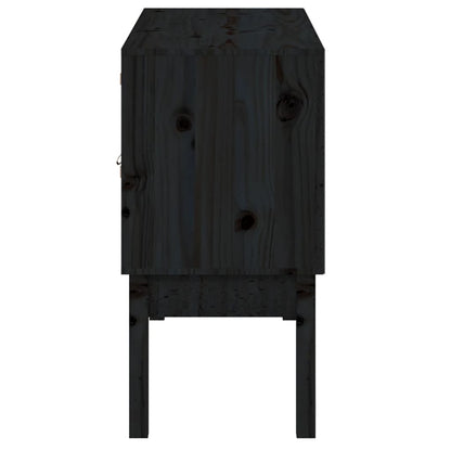 Dressoir 110X40X78 Cm Massief Grenenhout Zwart