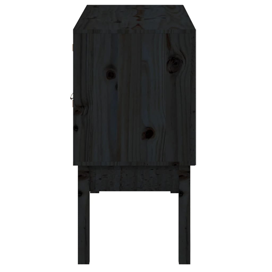 Dressoir 110X40X78 Cm Massief Grenenhout Zwart