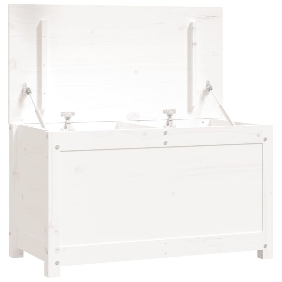 Opbergbox Wit 80X40X45,5 Cm Massief Grenenhout