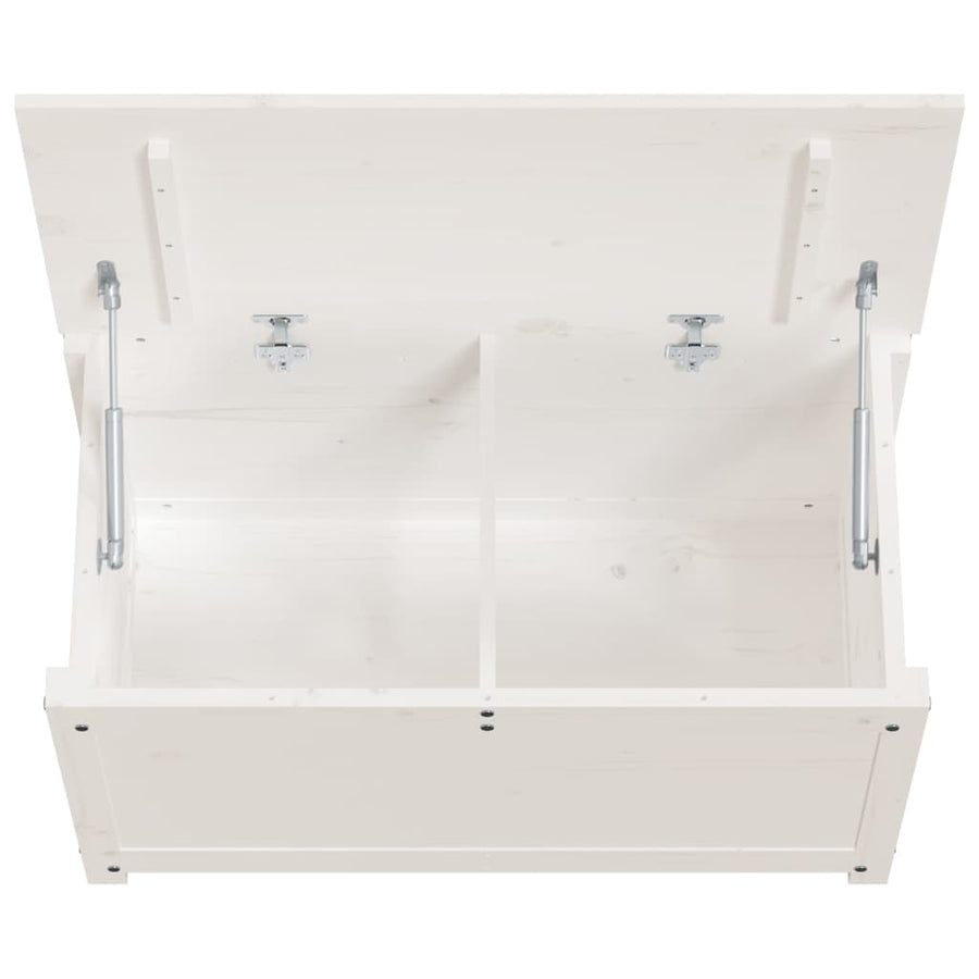 Opbergbox Wit 80X40X45,5 Cm Massief Grenenhout