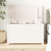 Opbergbox massief grenenhout 80x40x45,5 cm wit