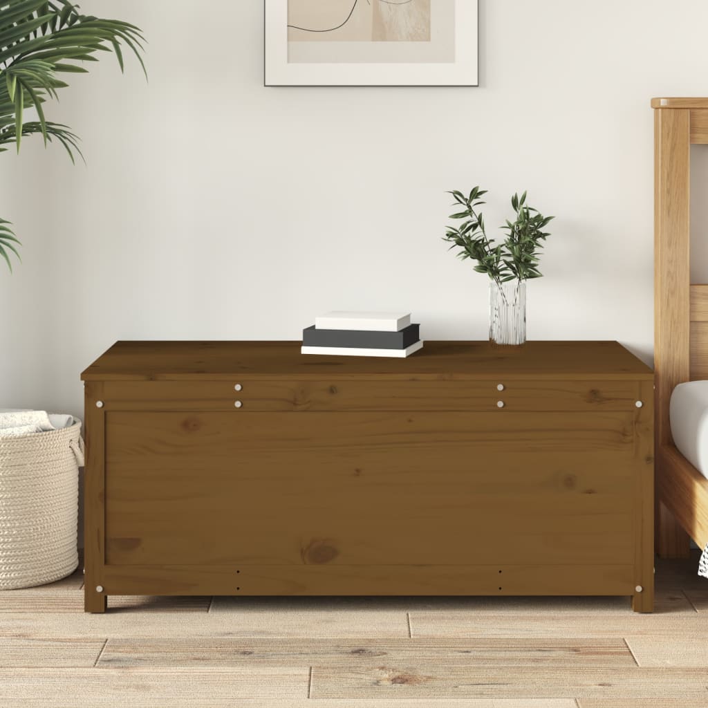 Opbergbox Honingbruin 110X50X45,5 Cm Massief Grenenhout