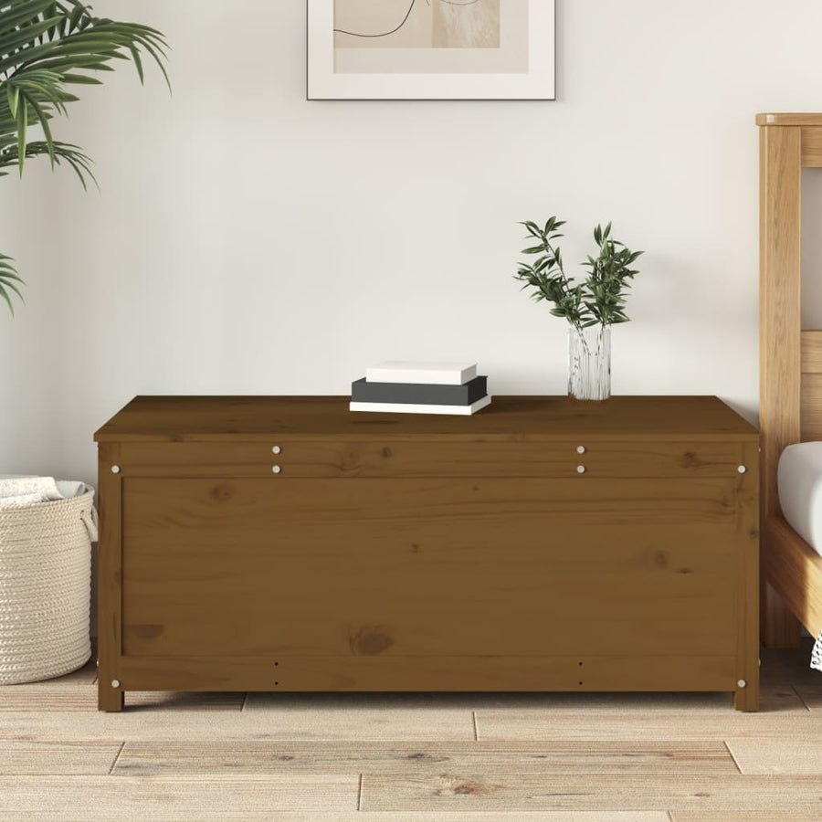 Opbergbox Honingbruin 110X50X45,5 Cm Massief Grenenhout