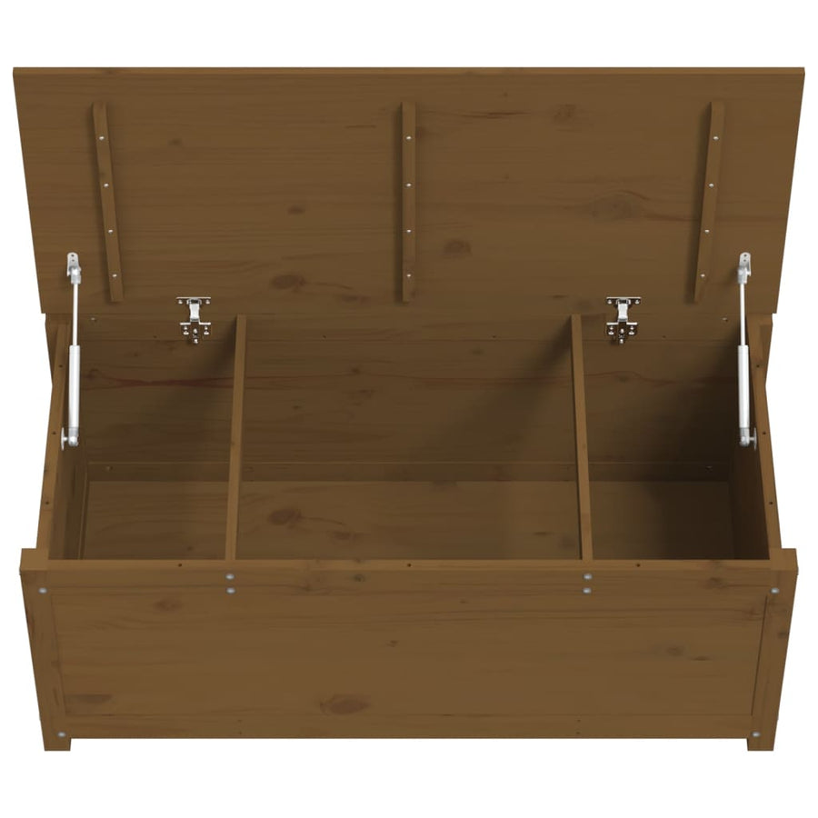 Opbergbox Honingbruin 110X50X45,5 Cm Massief Grenenhout